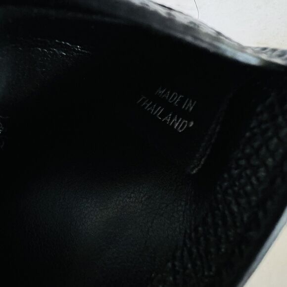 COACH Compact ID Cross Black Crossgrain Leather Bi-Fold Wallet - Picture 7 of 8